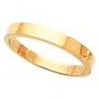 14K Yellow Gold Flat Tapered Band