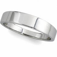 Picture of 14K White Gold Flat Tapered Band