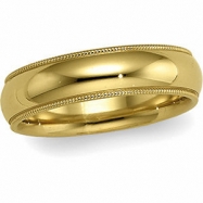 Picture of 14K Yellow Gold Comfort Fit Milgrain Band