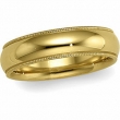14K Yellow Gold Comfort Fit Milgrain Band