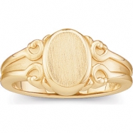 Picture of 14K Yellow Gold Ladies Metal Fashion Signet Ring