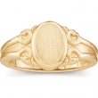 14K Yellow Gold Ladies Metal Fashion Signet Ring
