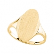 14K White RING Signet Ring