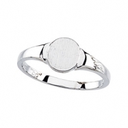 Picture of 14K White RING Signet Ring