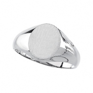 Picture of 14K White Gold Oval Signet Ring