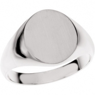 Picture of Sterling Silver Gents Solid Oval Signet Ring W