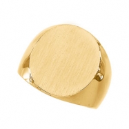 Picture of 14K Yellow 22.00X20.00 MM Gents Signet Ring W/brush Fini