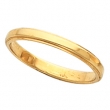 14K Yellow Gold Flat Edge Band