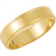 Picture of 14K Yellow Gold Flat Edge Band