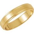 14K Yellow Gold Flat Edge Band