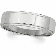 Picture of 14K White Gold Flat Edge Band