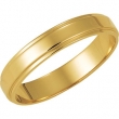 14K Yellow Gold Flat Edge Band