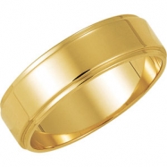 Picture of 14K Yellow Gold Flat Edge Band