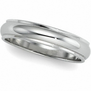 Picture of 14K White Gold Half Round Edge Band