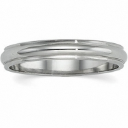 Picture of 14K White Gold Half Round Edge Band