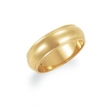 14K Yellow Gold Half Round Edge Band
