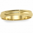 14K Yellow Gold Half Round Edge Band