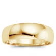 14K Yellow 06.00 MM Half Round Tapered Band