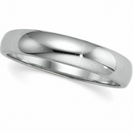 Picture of 14K White 04.00 MM Half Round Tapered Band