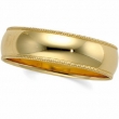 10K Yellow Gold Light Milgrain Band