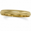 14K Yellow Gold Light Milgrain Band