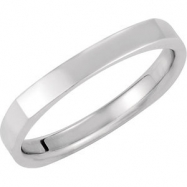 Picture of 14K White Gold Square Comfort Fit Band