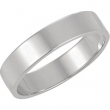 14K White Gold Flat Band