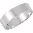 14K White Gold Flat Band
