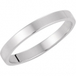 14K White Gold Flat Band