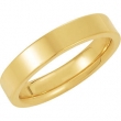 14K Yellow 04.00 MM Flat Comfort Fit Band