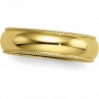 14K Yellow Gold Milgrain Band