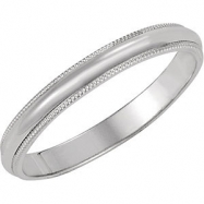 Picture of 14K White Gold Milgrain Band