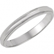 14K White Gold Milgrain Band