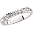 14K White Gold Diamond Band
