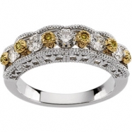 Picture of 14K White Yellow Gold Two Tone Bridal Anniversary Band