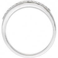 Picture of 14K White Gold Bridal Engagement Band  Diamond quality AA (I1 clarity G-I color)