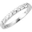 14K White Gold 7-stone Anniversary Band