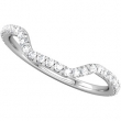 14K White BAND 1/3 CT TW DIAMOND MATCHING BAND Diamond Matching Band