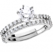 14K White Gold Base Bridal Engagement Set