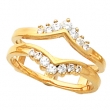 14K Yellow Gold Diamond Ring Guard