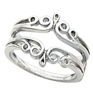 Picture of 14K White Gold All Metal Ring Guard