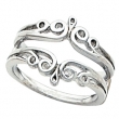 14K White Gold All Metal Ring Guard