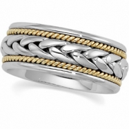 Picture of 14K White Yellow Gold Two Tone Hand Woven Band