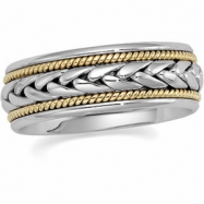 Picture of 14K White Yellow Gold Two Tone Hand Woven Band
