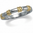 14K White Yellow Gold Ladies Two Tone Duo Bands