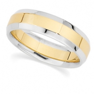 Picture of 18K Yellow & Platinum Gold Two Tone Design Band