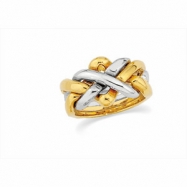 Picture of 14K Yellow White Gold Ladies Two Tone Puzzle Ring