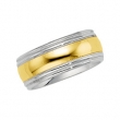 14K White Yellow Gold Two Tone Design Band