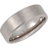 Picture of Titanium 7mm Satin And Polished Bevelled Band