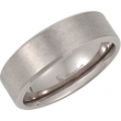 Titanium 7mm Satin And Polished Bevelled Band